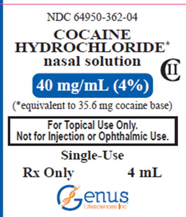 Cocaine Hydrochloride Nasal Solution, USP